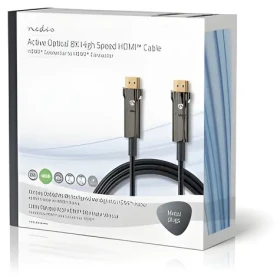 Nedis Ultra High Speed HDMI AOC 20 m čierna / Kábel HDMI / 8K 60 Hz / 48 Gbps / Ethernet (CVBG3500BK200)