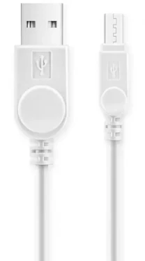 Aligator Dátový kábel microUSB biely s predĺženým konektorom / Bulk (AR5DAKAWT)