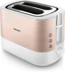 Philips Viva Collection HD2638/11 ružové zlato, biela / Hriankovač / 950 W / 7 úrovní / rozmrazovanie / aut. vypnutie (HD2638/11)