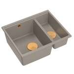 Quadron - Granitový drez Logan 150 Beige Meď HCQL5646U4-C1_U