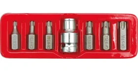 Vorel Sada bitov TORX 7 ks / Sada bitov / TORX / CrV oceľ