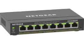Netgear GS308EPP-100PES čierna / Switch / 8x Gigabit PoE+ / 123 W / riadený (GS308EPP-100PES)