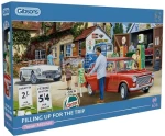 GIBSONS Panoramatické puzzle Tankovanie pred cestou