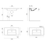GSI - NORM keramické umývadlo 100x50cm, biela ExtraGlaze 8633111