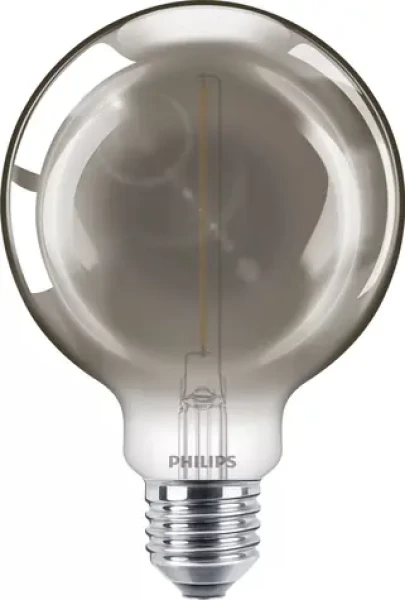Philips Vintage E27 G93 2W smoky / LED žiarovka / 100 lm / O 9,5 cm (SKL000388853)
