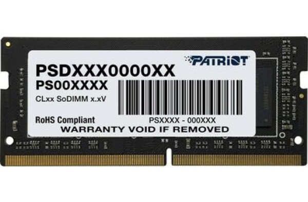 Patriot Signature 16GB (1x16GB) 3200MHz / SO-DIMM / DDR4 / CL22 / Non-ECC / Unbuffered / 1.2V / Dual-Rank (PSD416G32002S)