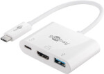 Goobay 62104 adaptér USB-C M na HDMI F amp; USB-A F amp; USB-C biela / PD 60 W (4040849621048)