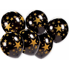 Balóniky so zlatými hviezdami 7 ks - Alvarak