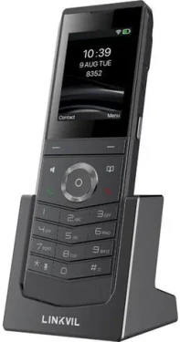 Fanvil Linkvil W611W V2 čierna / Bezdrôtový WiFi telefón / Wi-Fi 6 / Bluetooth 5.0 / IP67 / 4 linky (W611W V2)