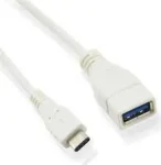 MicroConnect kábel USB-C (M) - USB3.0 A (F) 0.2m biela / 5000Mbit/s (USB3.1CAF02W)