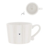 Bastion Collections Keramický hrnček Small Stripes Natural 150 ml