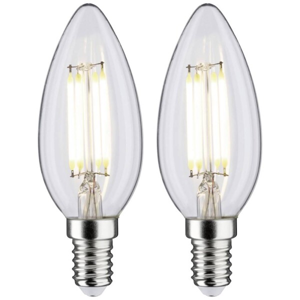 Paulmann 70453 LED En.trieda 2021 F (A - G) E14 sviečkový tvar 4.8 W neutrálna biela (Ø x v) 35 mm x 98 mm 2 ks; 70453