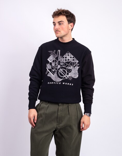 Service Works Frequent Flyer Crewneck BLACK M