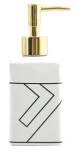 MSV MONOLITHIC dávkovač mydla bielo-čierny / Dávkovač mydla / Keramika / 295 ml