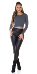 Sexy KouCla round neck fineknitted crop- jumper Einheitsgroesse