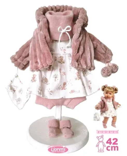Llorens P42-408 oblečenie pre bábiku veľkosti 42 cm s doplnkami