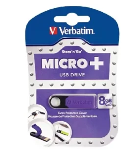 Verbatim Store'n'Go MICRO+ USB Flash / 8 GB / USB 2.0 / fialová (97760)