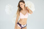 Spodny diel plaviek Velvet Bloom Thong Brasil - Julimex S