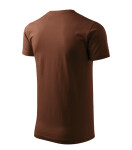 Ťažké nové tričko unisex čokoládové XS