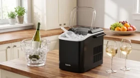 Salente IceMax / Výrobník ľadu / 12 kg ľadu/24 h / 2 veľkosti kociek / samočistiace funkcie (ICEMAX)