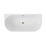 BESCO - Voľne stojaca vaňa VICA NEW biela, sifón s napúšťaním prepadom - Farba - Biela, Farba sifónu - Chróm, Rozmer vane - 150 × 80 cm VANVIC150NN