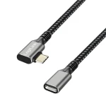 Kábel USB-C (M) - USB-C (F) čierna (CUA0111) / Kábel / USB 3.2 Gen 2 / 10 Gbit/s / PD / 1 m (CUA0111)