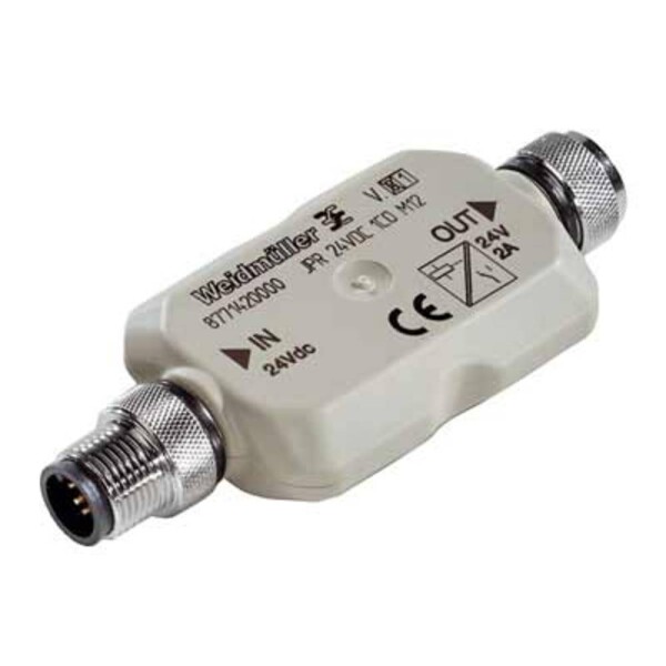 Weidmüller JPR 24VDC ISO 1CO M12 rozdeľovač a adaptér pre senzory - aktory, 8771430000, 1 ks; 8771430000