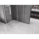 MEXEN/S - Velár sprchovací kút 130 x 85, transparent, biela 871-130-085-01-20