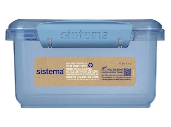 Sistema Ocean Bound Lunch PLUS Olovrantový box s príborom 1.2 l modrá (8592001423589)