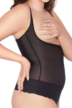Sťahovacie body Glam string black - MITEX černá M