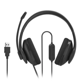 HAMA PC Office Headset HS-USB300 V2 čierna / slúchadlá s mikrofónom (139935)
