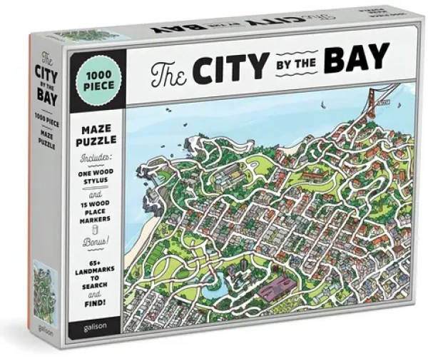 Galison Puzzle Mesto v zálive San Francisco 2v1