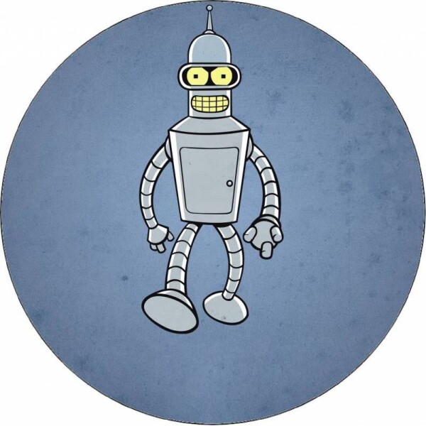 Jedlý papier Futurama Bender na šedém pozadí 19,5 cm - Pictu Hap - Pictu Hap