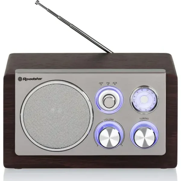 ROADSTAR HRA-1245N/WD hnedá / Rádio / FM / 3.5mm (7621800032362)