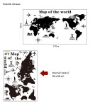 Veselá Stena Samolepka Mapa celého Sveta