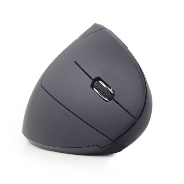 Gembird MUSW-ERGO-01 optická ergonomická myš, prenos bezdrôtový, 6 tlačidlo, 1600 dpi, čierna; MUSW-ERGO-01
