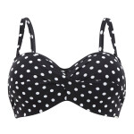 Vrchný diel plaviek Swimwear Anya Spot Bandeau Bikini black/white SW1013 65FF