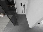 MEXEN/S - Kioto Sprchová zástena WALK-IN 100 x 40, transparent, čierna 800-100-212-70-00-040