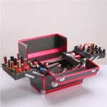 Aptel Kozmetický kufrík 35x25x31cm ružovo-čierny CA34A