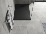 MEXEN/S - Hugo sprchová vanička SMC 90x70, čierna, krytka čierna 42707090-B