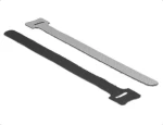 DeLock Pásky na suchý zips čierna / 10 ks / 200 mm x 12 mm (18687-D)