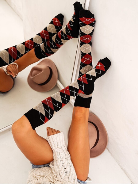 Milena podkolienky 0248-006 Romby 37-41 světlý melír 3 37-41