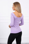 Blúzka s okrúhlym výstrihom fialová UNI