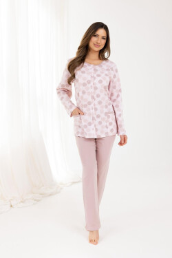 Pyžamo Regina 710 long/r 2XL-3XL Z25/26 dámske nezapnuté Růžová 3xl