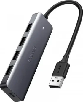 Ugreen CM219 Dokovacia stanica šedá / 4X USB-A 3.2 / napájací Port Micro-USB (6957303859856)