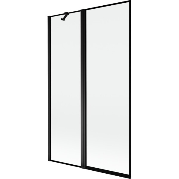 MEXEN - MIST vaňová zástena 110x150 cm 6mm f+s, čierna, okraj, ľavá 8A9-110-011-70-70-L