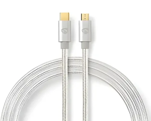 Nedis USB-C - Micro-B kábel nylonový opletený / Kábel USB / USB 2.0 / 480 Mbps / 10 W / 3 m (CCTB60650AL30)