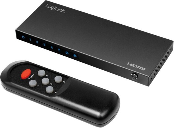 LogiLink LogiLink Switch HDMI 5x1-Port, 4K/60Hz, HDCP, HDR, CEC, RC