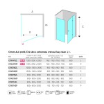 Mereo Sprchovací kút, Novea, štvorec, pántový, 120x120 cm, chróm ALU, sklo Číre, dvere ľavé a pevný diel CK10417ZL