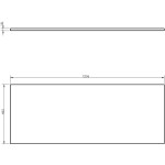 MEXEN/S - Rivel kúpeľňová skrinka pod umývadlo 120 cm s doskou, 1 šuplík, reliéf, grafit mat 91A20-12047-1-BFC66